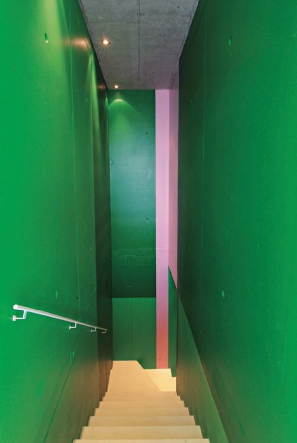 minimalistický interiérový dizajn zelenej chodby moderný minimalistický interiér