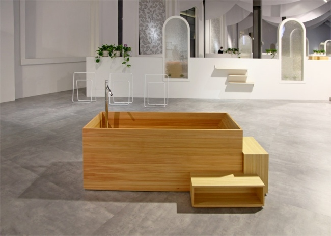 minimalistický dizajn kúpeľňového nábytku z vane z smrekovca séria kúpeľňového nábytku vaňa smrekovec nendo