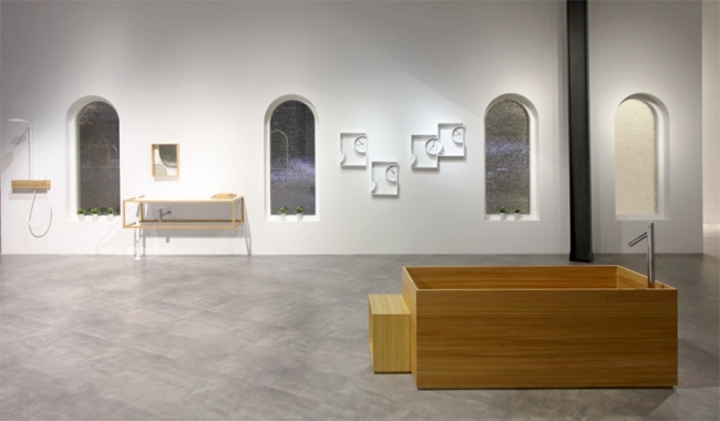 minimalistický kúpeľňový nábytok zo série drevená vaňa bisazza minimalistický kúpeľňový nábytok z drevenej vane bisazza