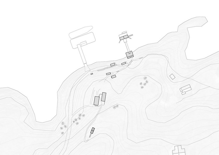 projekt vzdialeného letoviska nórsky ostrov malé chaty na chodúľoch