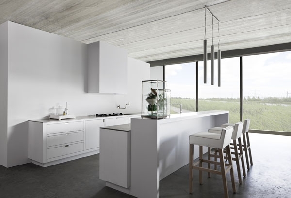 Biele zariadenie životných trendov-kuchynský ostrovček Biele interiérové trendy v kuchyni kuchynský ostrov