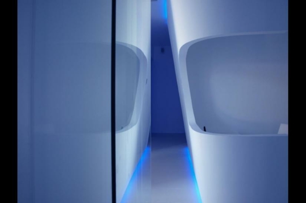 bielo-modrý interiérový dizajn moderná architektúra - zaujímavý interiérový dizajn