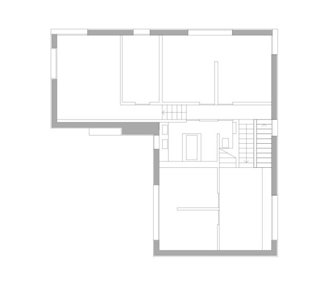 architektúra plán minimalistický dom drevo pri jazere Zurichsee