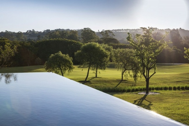 Pohľad na sen Brasil vonkajší bazénový dom z džungle z dreva Výhľad na sny Brasil bazén vonku v džungli Brasil