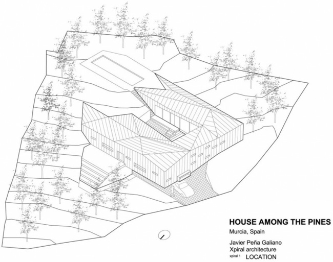 Pohľad na terénny plán domu vyššie House Blueprint Terénna distribúcia vesmíru
