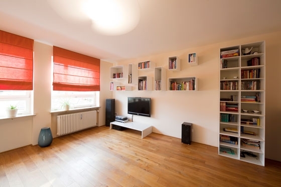 minimalistický nábytok v malej obývačke