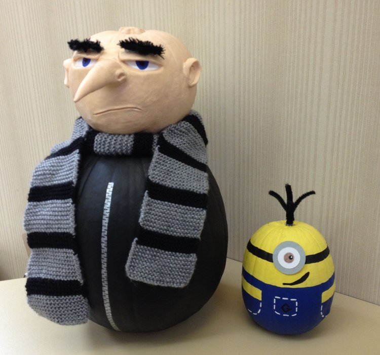 minion tekvica dr nefario halloween nápad na modelovaciu hmotu