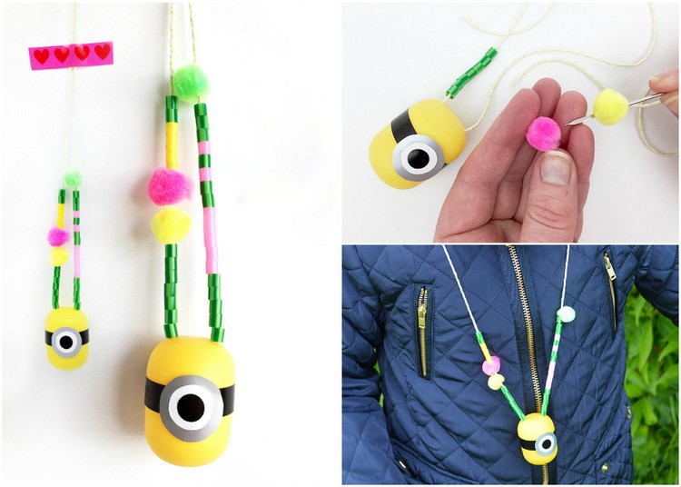 výroba minionov-náhrdelníkov