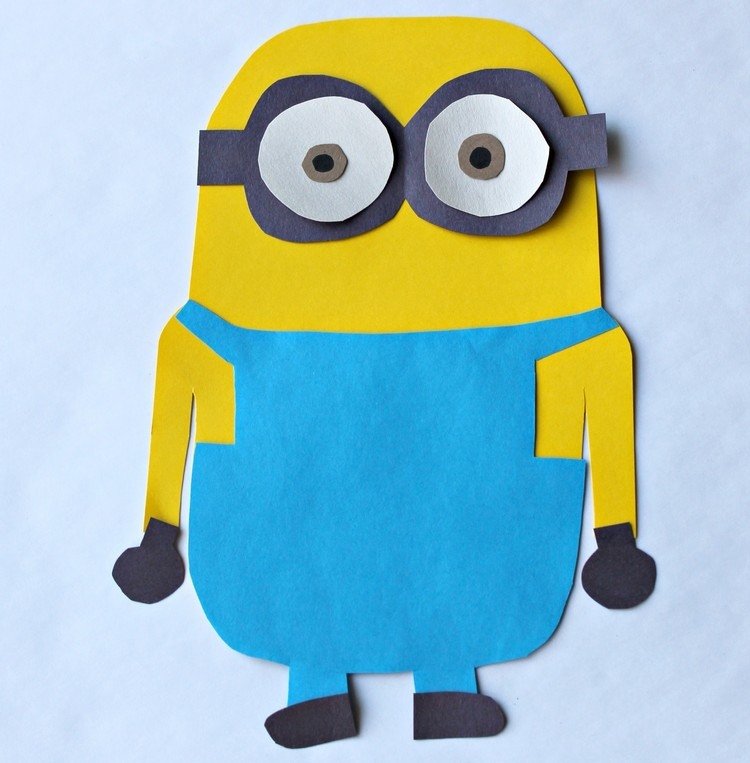 minion remeselná šablóna farebný papier