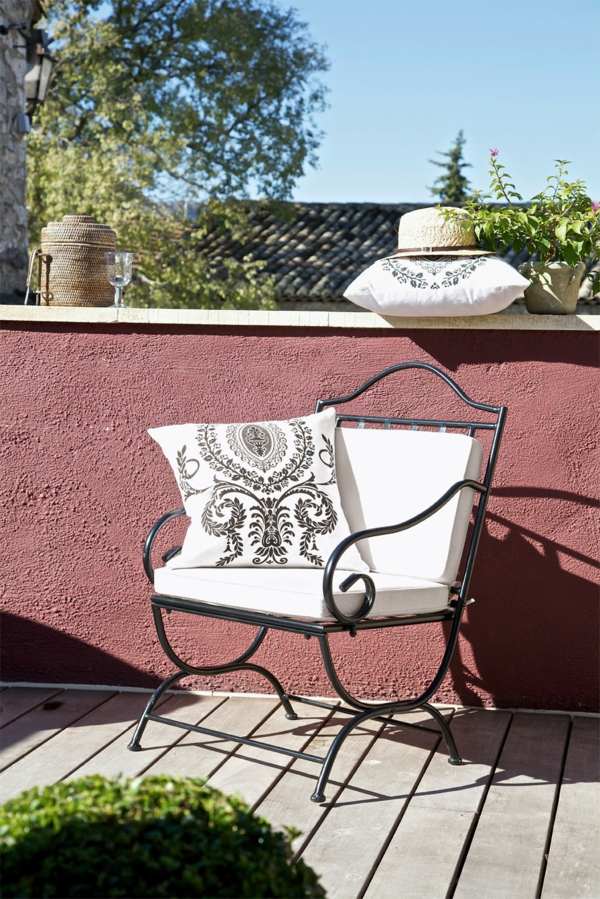 Dekoračný vankúš záhradný nábytok stolička vidiecky balkón Hodiť vankúš záhradný nábytok stoličky vidiecky štýl drevené obklady