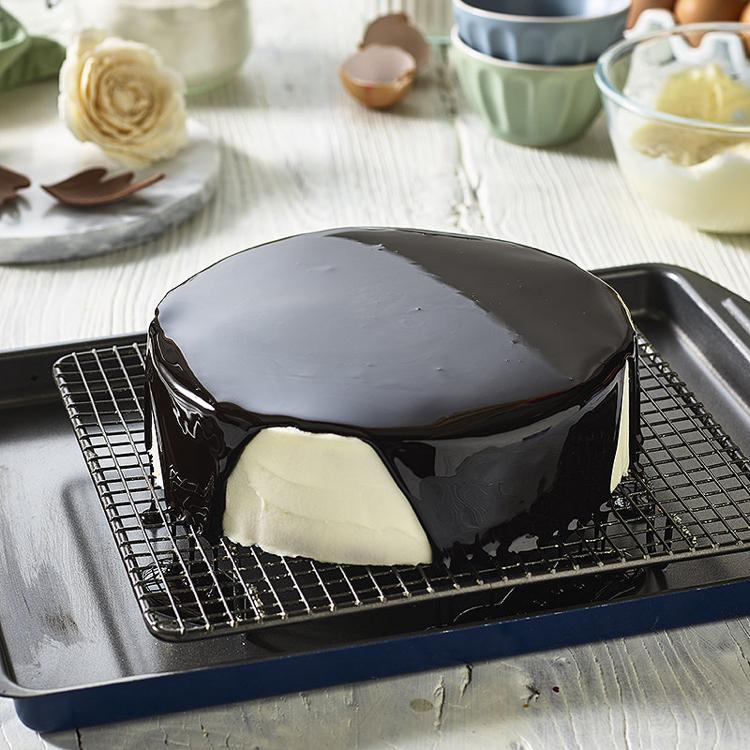 zrkadlová glazúra torta glazúra odtok