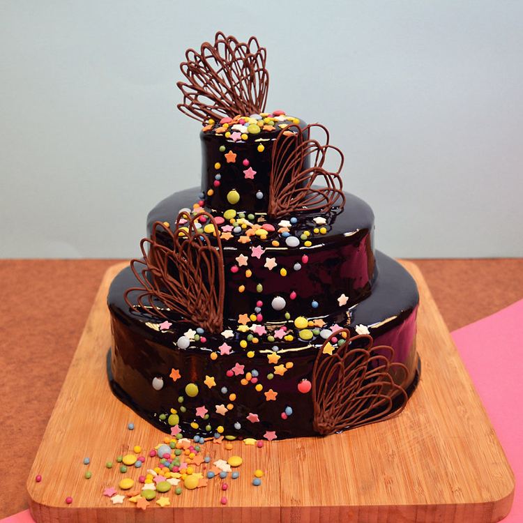 zrkadlová poleva torta čokoládová poleva