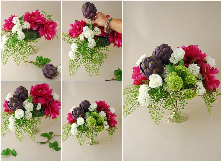 zdobenie kvetov vianočné aranžérske pokyny