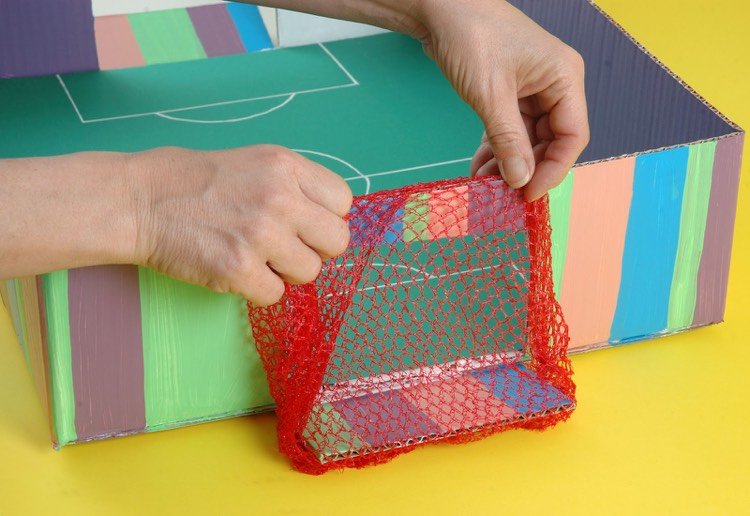 Brankárske siete vyrobené zo zemiakovej siete botník-drotár-deti-nohejbal-sieť-bránka