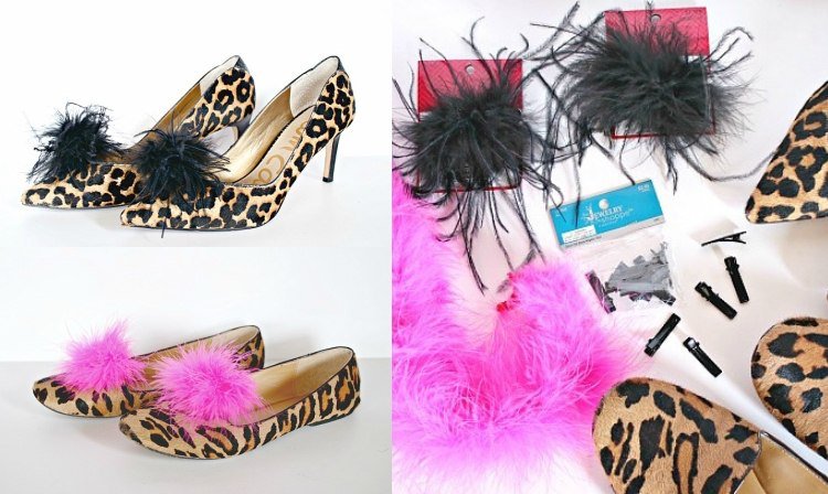 Nechajte topánky z peria okoreniť leoparda
