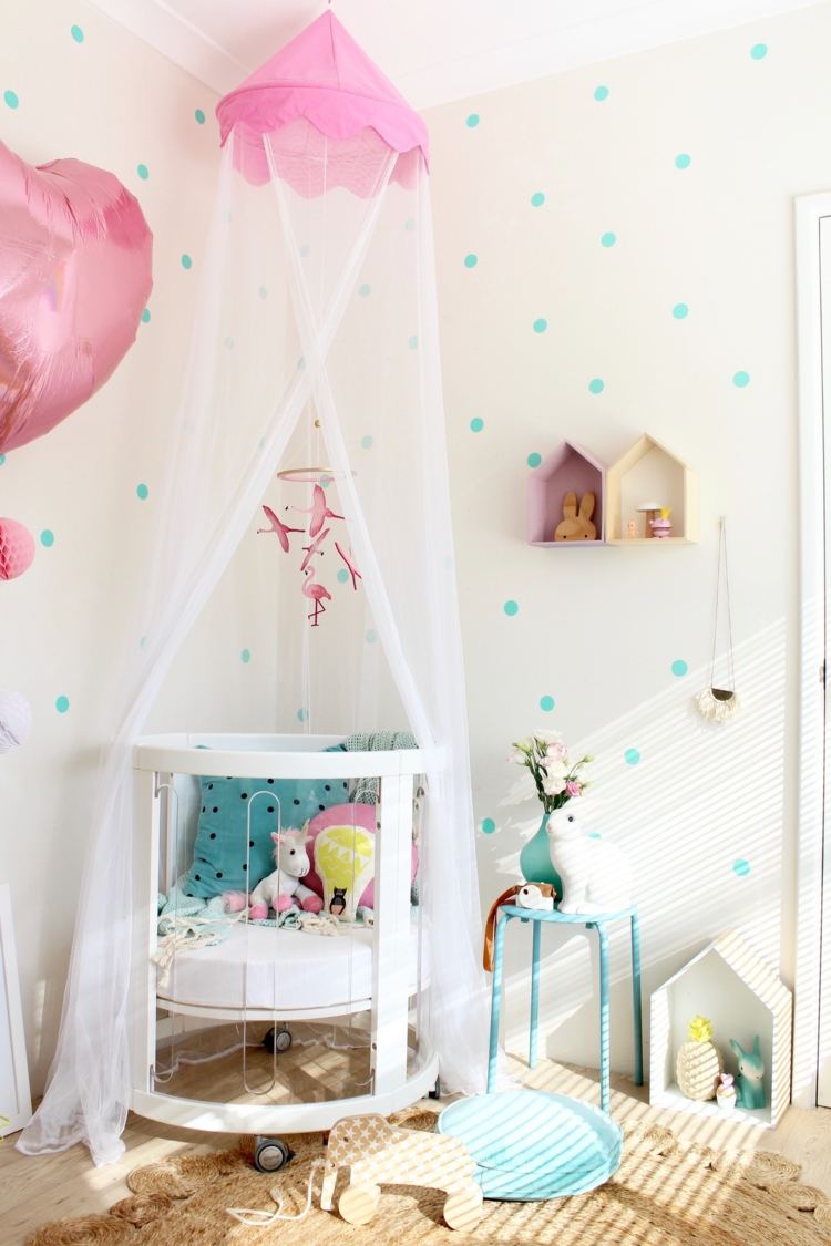 ohrádka detská posteľ plameniak dekorácia deti