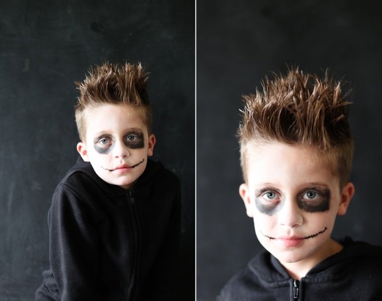 Halloweenske účesy pre deti - nápad pre chlapcov na kostým zombie, upíra alebo vlkodlaka