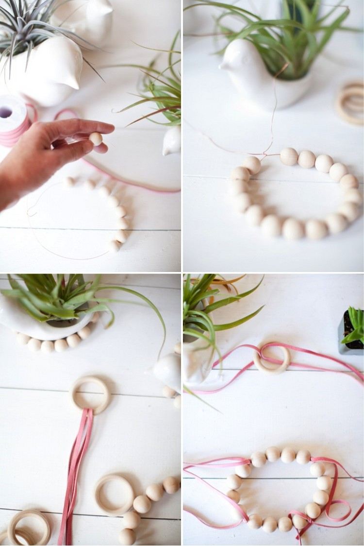 Drotár s drevenými korálkami návod-keramické vtáky-vyrobte si vlastný riad