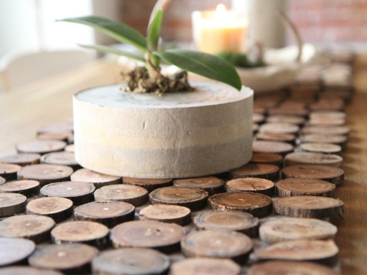 drevené disky-drotár-deko-betón-moderné-urob si sám-jeseň