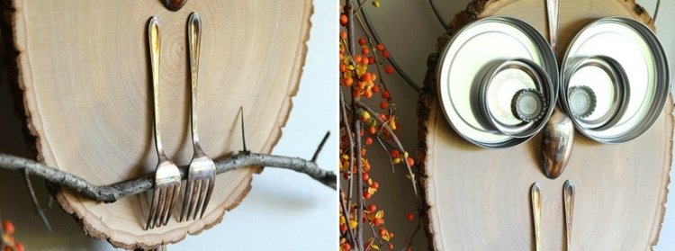 drevené disky-drotár-sova-vtipné-vidličky-veko