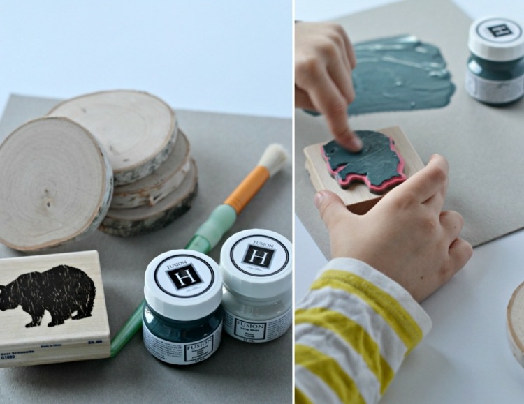 štetec na drevo-disk-drotár-deti-zábavná-farba