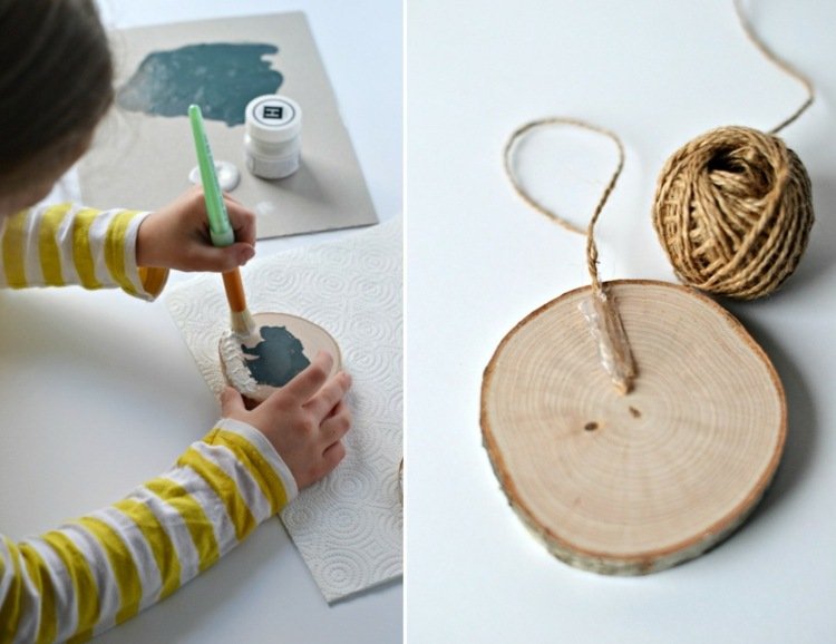 drevené disky-drotár-priadza-prívesky-urob si sám-vianoce-jeseň