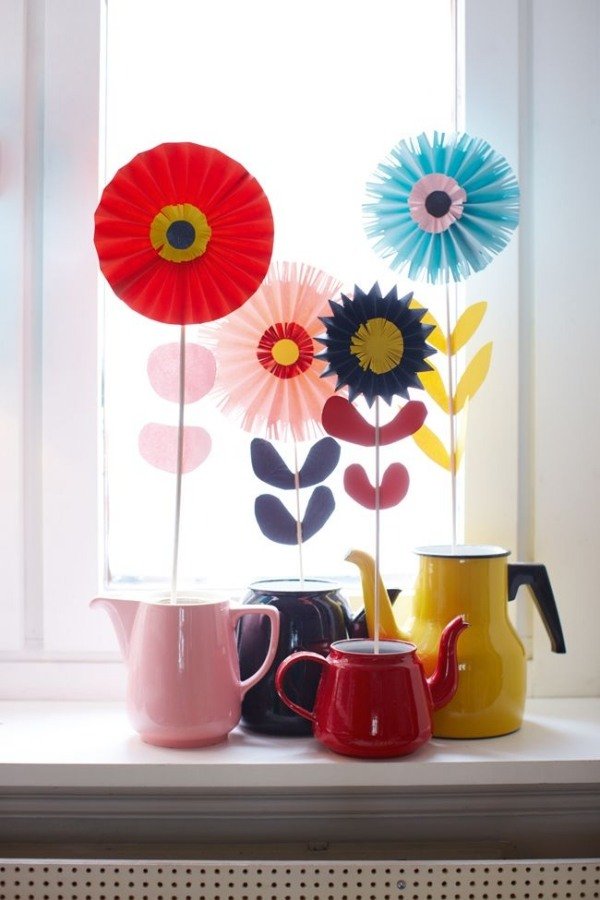 Nápady na dekoráciu jarných kvetov pre veľkonočné ručné práce Jarné kvety papierové dekorácie farebné nápady na drobnú Veľkú noc