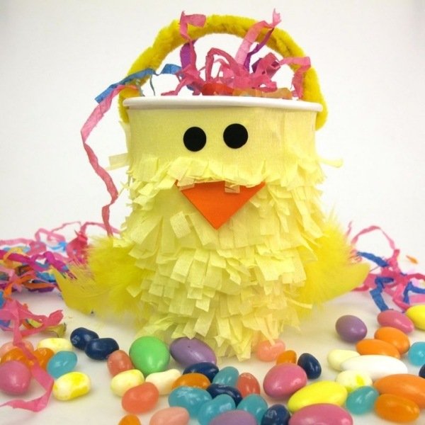 Kuracie ručné práce-papierová dekorácia-veľkonočný košík-veselé nápady roztomilé ručné práce-papierové veľkonočné poháre-veselé nápady