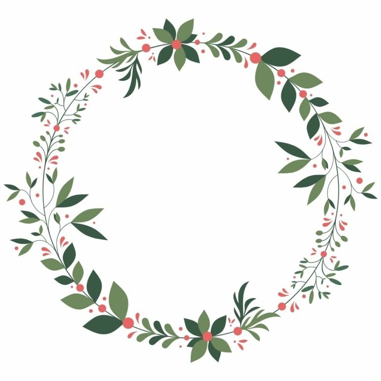 Krásny veniec s priestorom na písanie s vianočnými pozdravmi vyrobenými z kriedových fixiek