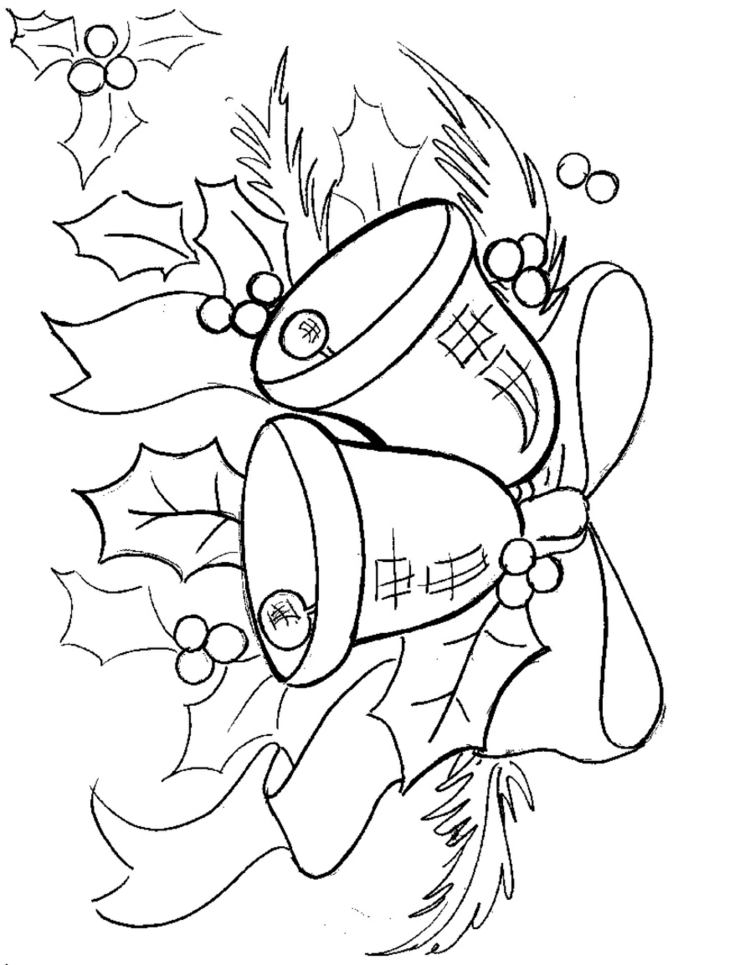 Vianočné zvončeky a imelo ako vianočné motívy na zdobenie