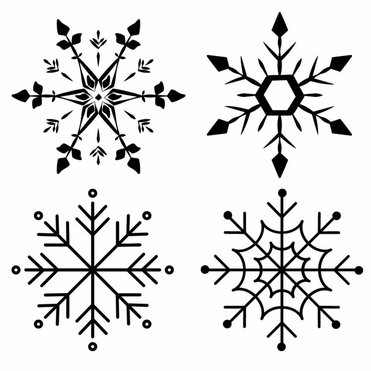 Navrhnite okná kriedovými perami a nakreslite snehové vločky pomocou šablóny