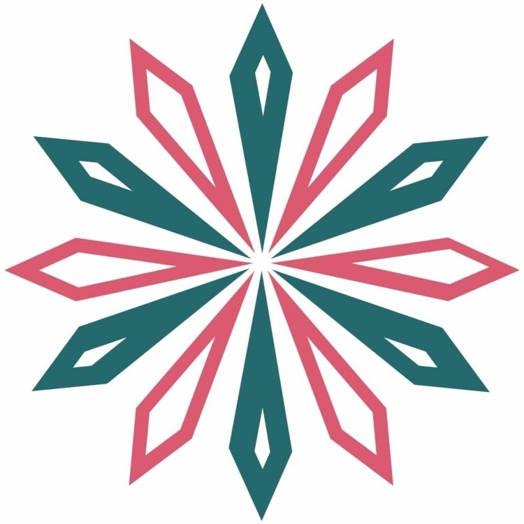 Hviezda v červenej a zelenej farbe ako nápad na krásny okenný obrázok z kriedových fixiek