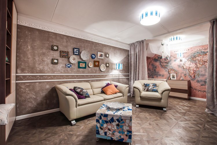 Mix štýlov s klasickými a modernými prvkami Štukatérske-polystyrénové-polyuretánové-dekoratívne omietky-ohraničenie-detskej izby