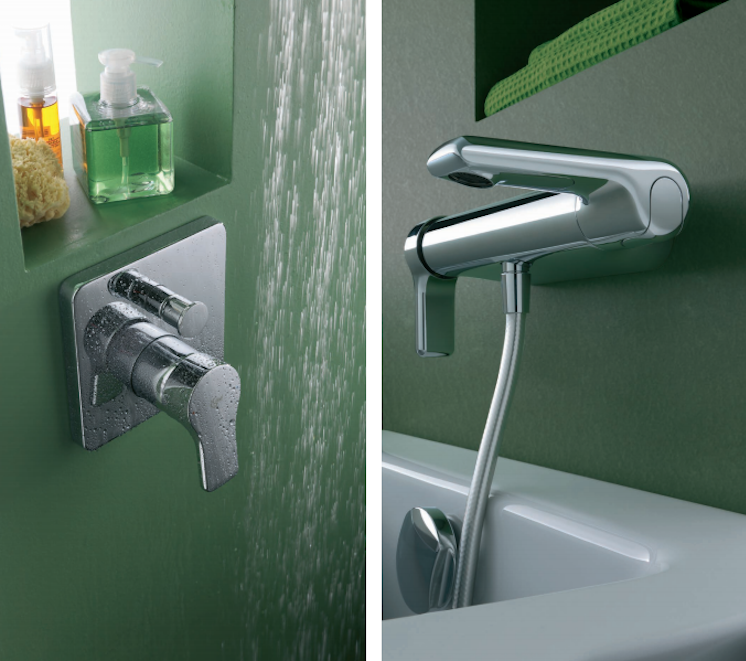 Páková batéria šetrí viac vody - k dispozícii aj pre sprchu a vaňu armatúry šetriace vodu-kúpeľňa-páková batéria-sprchovací kút
