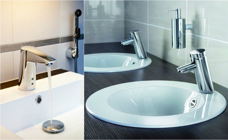 samozatváracie kovania sú praktickým riešením moderné kúpelňové armatúry, šetriaca voda-samozatváracia batéria-márnosť-kúpeľňa