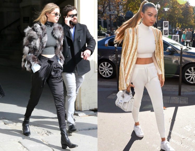 Dámsky rolák-jesenné outfity-hrboľatý-hrboľatý-gigi-hadid