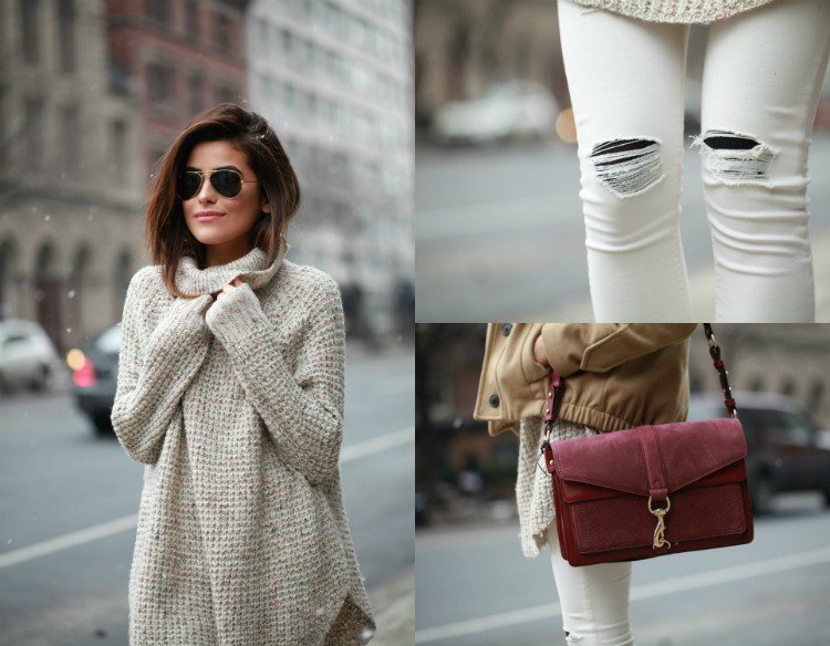 rolák-ženy-jesenné-outfity-béžovo-biele-rifle