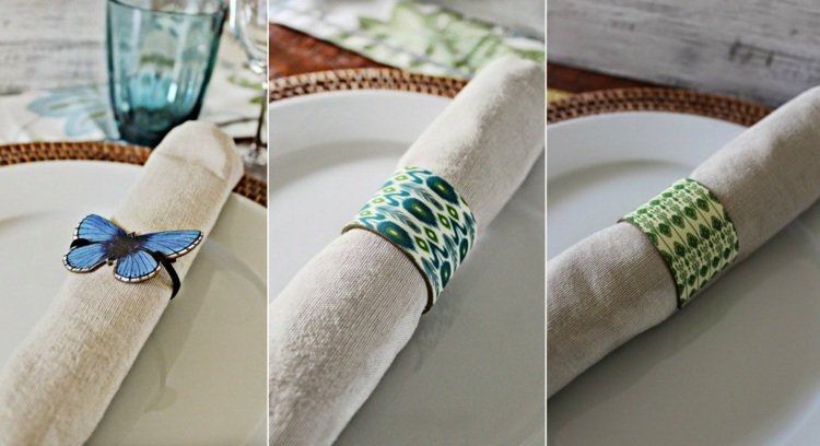 Zmršťovací filmový drotársky obrúskový prsteň motýľový vzor