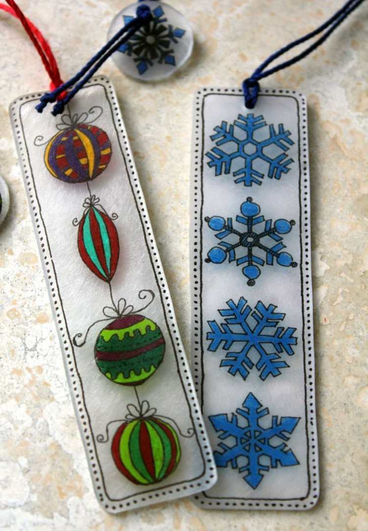 Zmršťovačka film-drotár-záložka-nápady-vianočné-zimné-snehové vločky-ozdoby na stromček