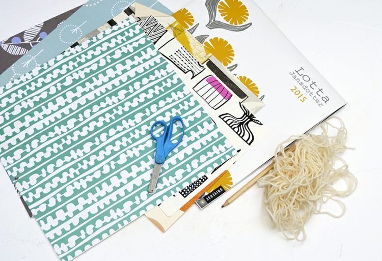 ručné materiály nožnice na darčeky na papierové nite