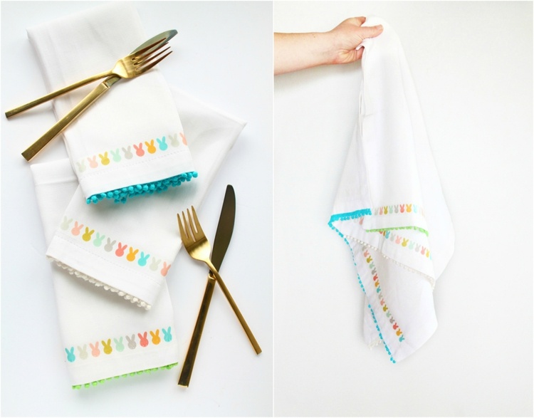 Vyrobte si na Veľkú noc vlastné obrúsky s potlačou