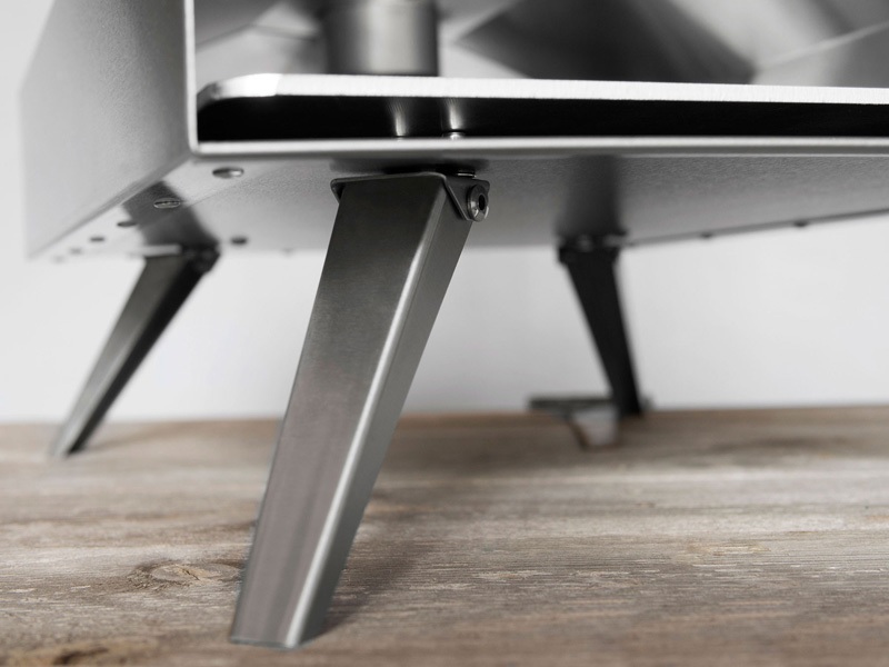 Nerezová pec na pizzu s nožičkami mobilná peleta-pec na pizzu-uuni-2-nerezové nožičky