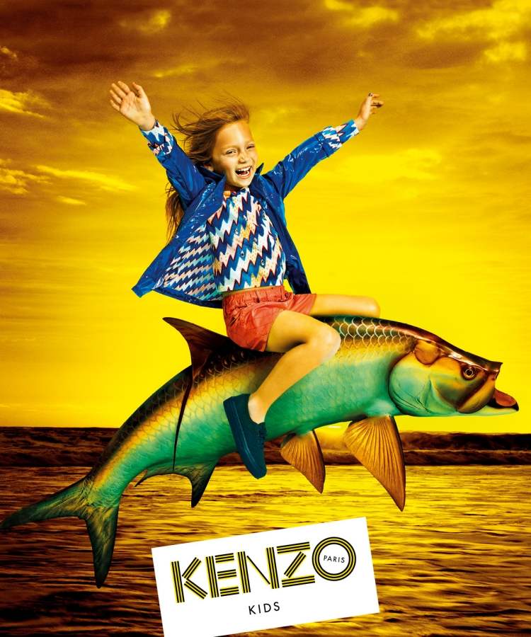 Kenzo a kľukatý vzor pre sezónu jar-leto Móda pre malé dievčatá-jar-leto-2015-kenzo-cik-zag-vzor-farby