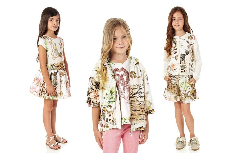 Detská móda Roberto Cavalli s vintage a leopardími potlačami detska moda-jar-leto-2015-roberto-cavalli-hodváb-vinobranie-ružová-leopardia potlač