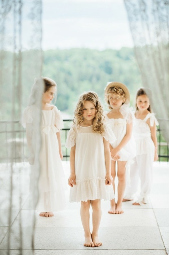 Móda pre dievčatá Krémovo biele nohavice v štýle vintage bavlnené tylové čipky na dverách organický priesvitný záves Veranda-krémová-biela-tylová móda pre dievčatá