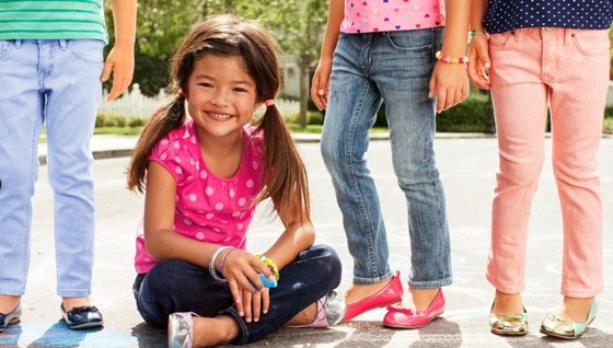 Top s bodkovanými dlhými džínsovými náramkami Balerína-Topánky-Koník-Mládež-Móda-Dievčatá-Tričko-s-bodkami