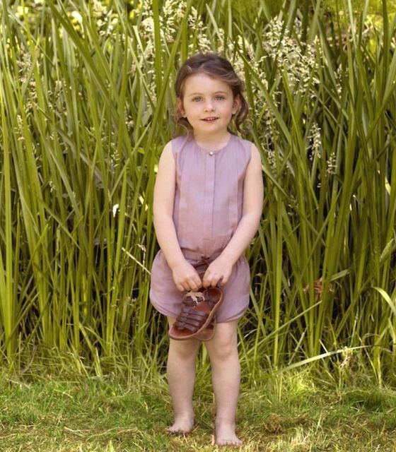 Móda pre dievčatá z Chloe playsuit krátke purpurové sandále na podpätku Meadow-girls-fashion-fuchsia-color-kombinéza-krátka-bavlna