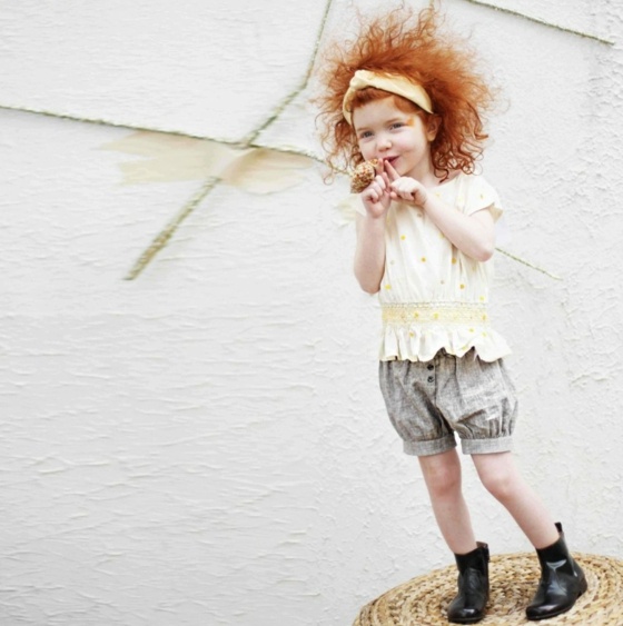 Blúzka so stužkovými šortkami gumená mašľa do vlasov Curly-hair-African-haircut-pants-with-ribbon