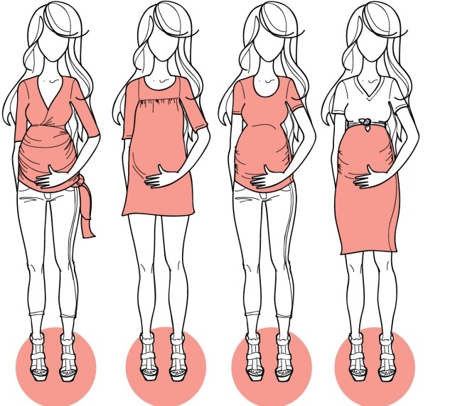 móda tehotné nápady štýly šaty blúzky