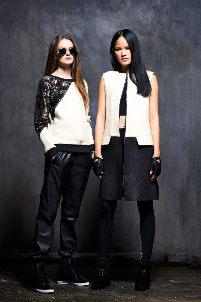 trendový čiernobiely vzhľad Sb47 sb47-jeseň-zima-2014-2015-čierno-biely vzhľad